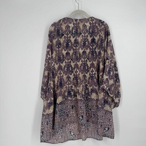 Catherines top 2x beaded sheer tunic lace plus size fairy boho peasant - Picture 4 of 4